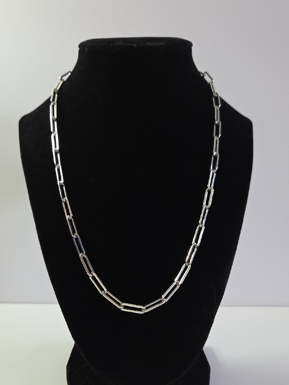 Sterling Silver Paperclip Chain Necklace - Silver